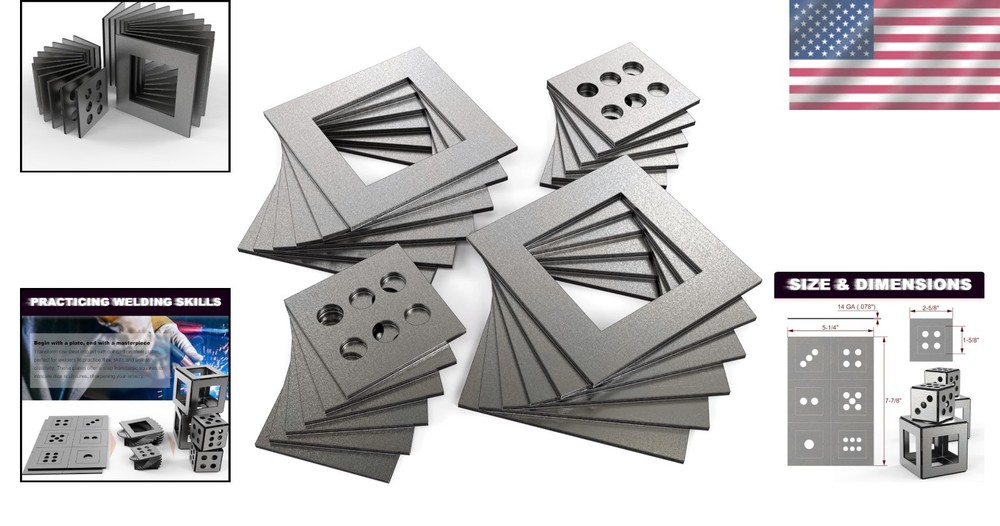 Versatile 14 Gauge 24-Piece Welding Practice Kit - Perfect for Skill Development