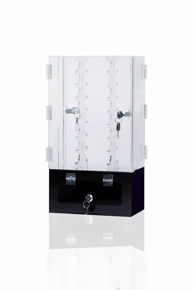 16 Piece Double-sided Knife Display with Locks and Storage Box (Display only)
