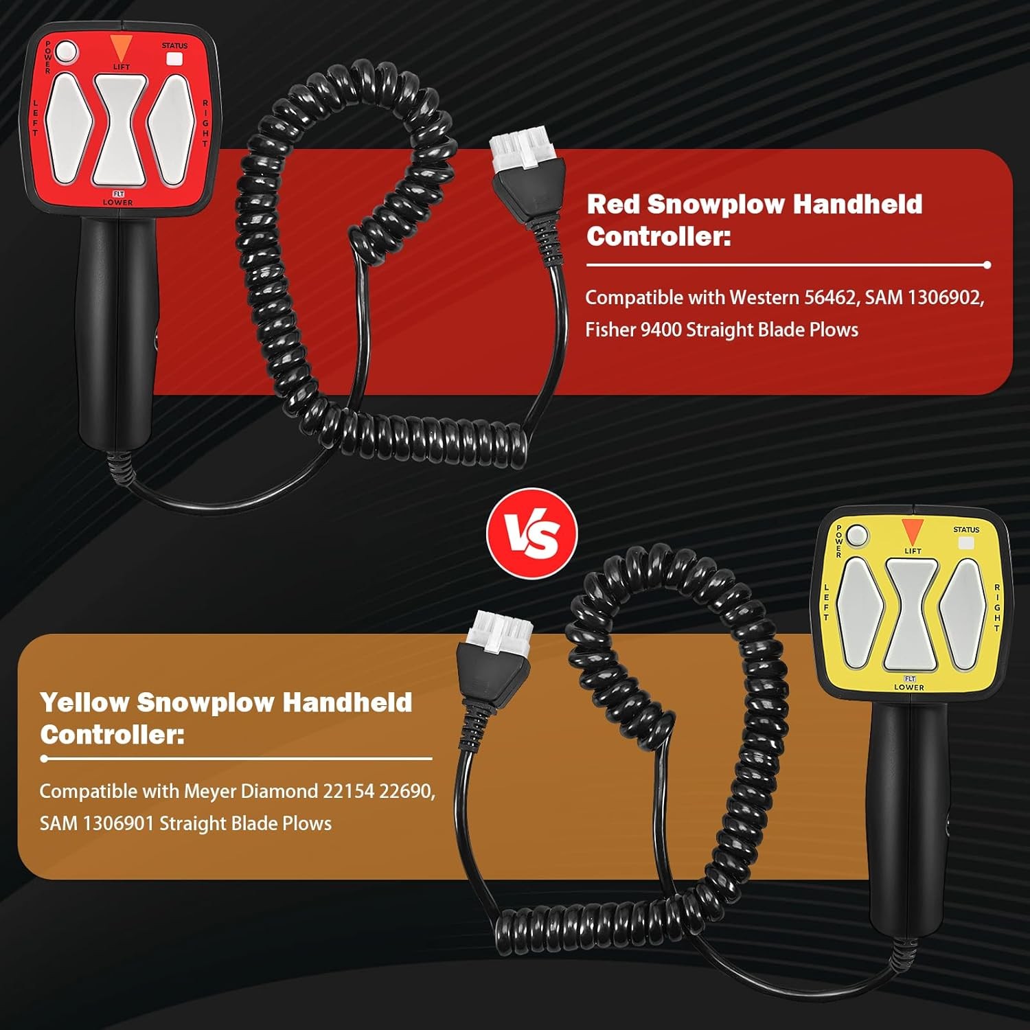 Straight Blade Plow Controller for Buyers 1306902 Western 56462 Fisher 9400 6Pin