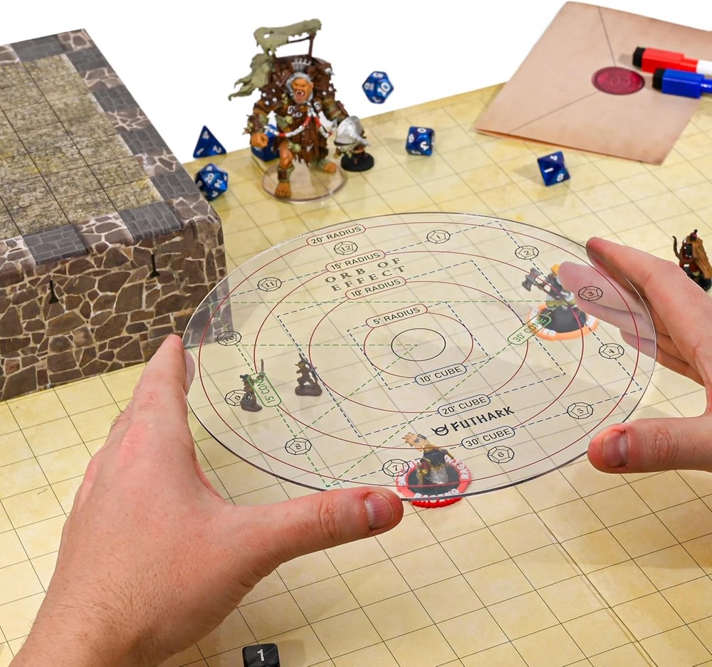 DND AOE Spell Template: Cast with Precision with Spell Effect Marker Accessory