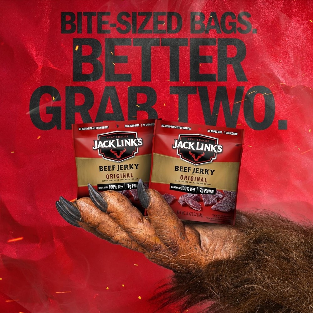 Jack Link's Beef Jerky Multipack - Original - Made with 100% Real Beef - Ready t