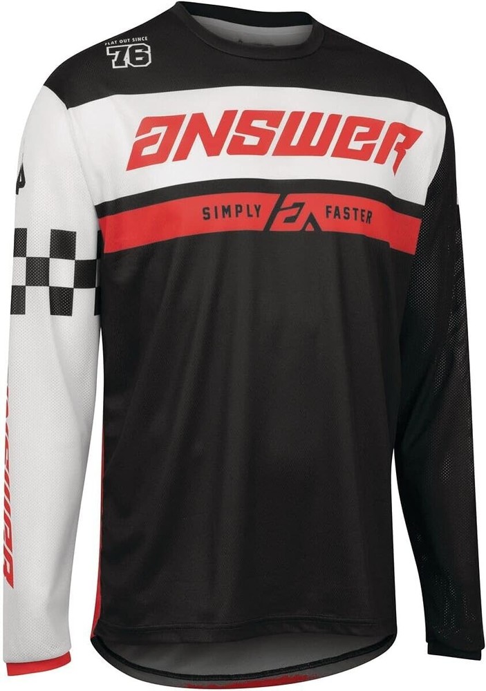 NEW ANSWER Arkon Octane Jersey - Black/Red - Medium- MOTORCYCLE/OFFROAD