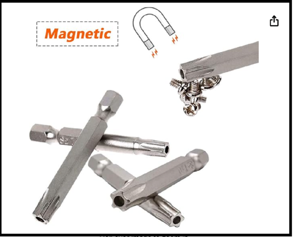 Mesee 5 Point Security Star Torx Screwdriver Bits Set 14Pcs Security Star Torx