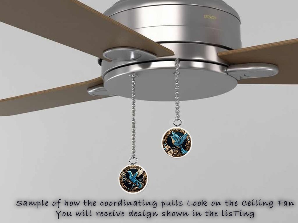 Set of 2 Coordinating Farmhouse Chickens Fan Pull / Light Pull