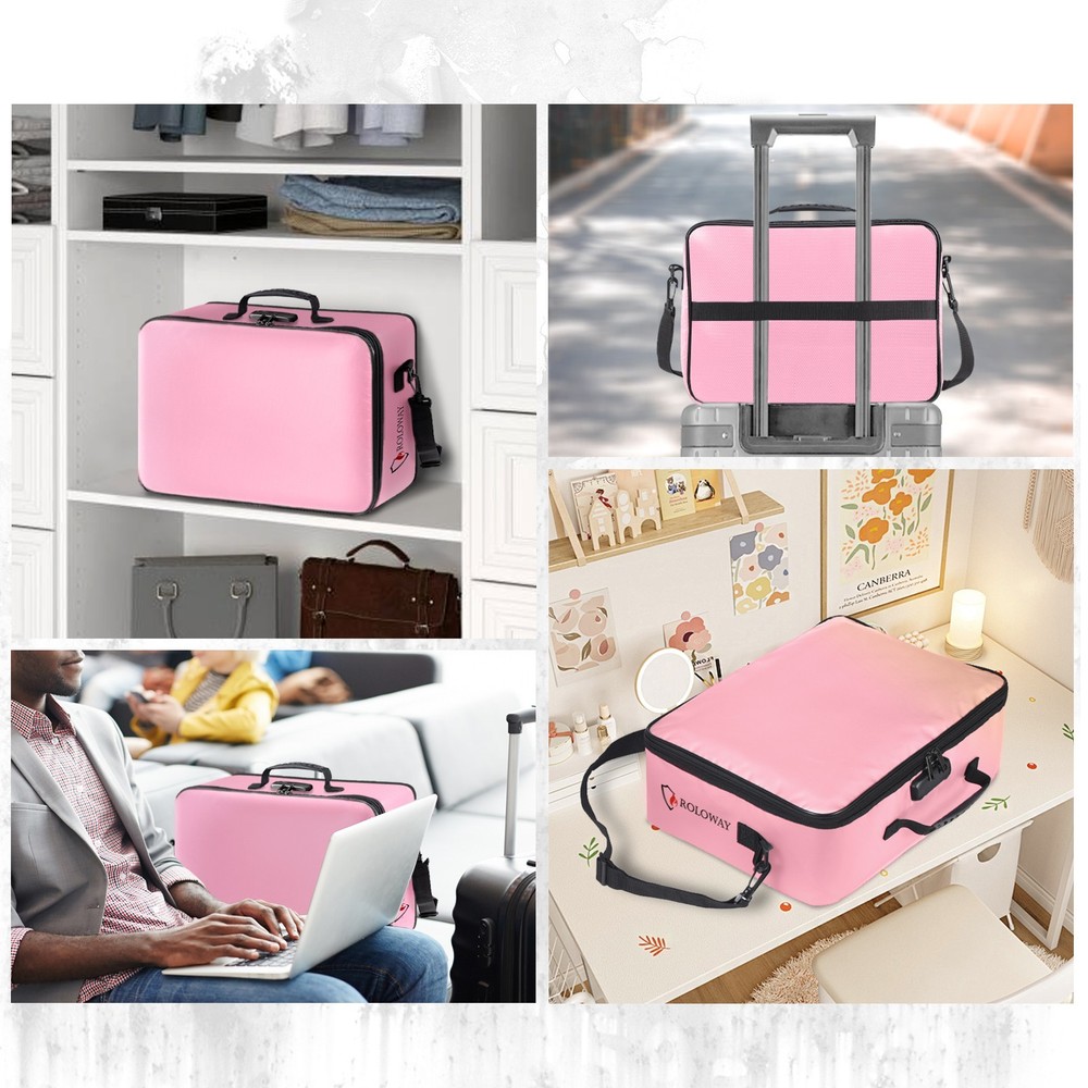 4-Layer Fireproof &Waterproof Document Safe Bag with Lock Muti-color storage bag