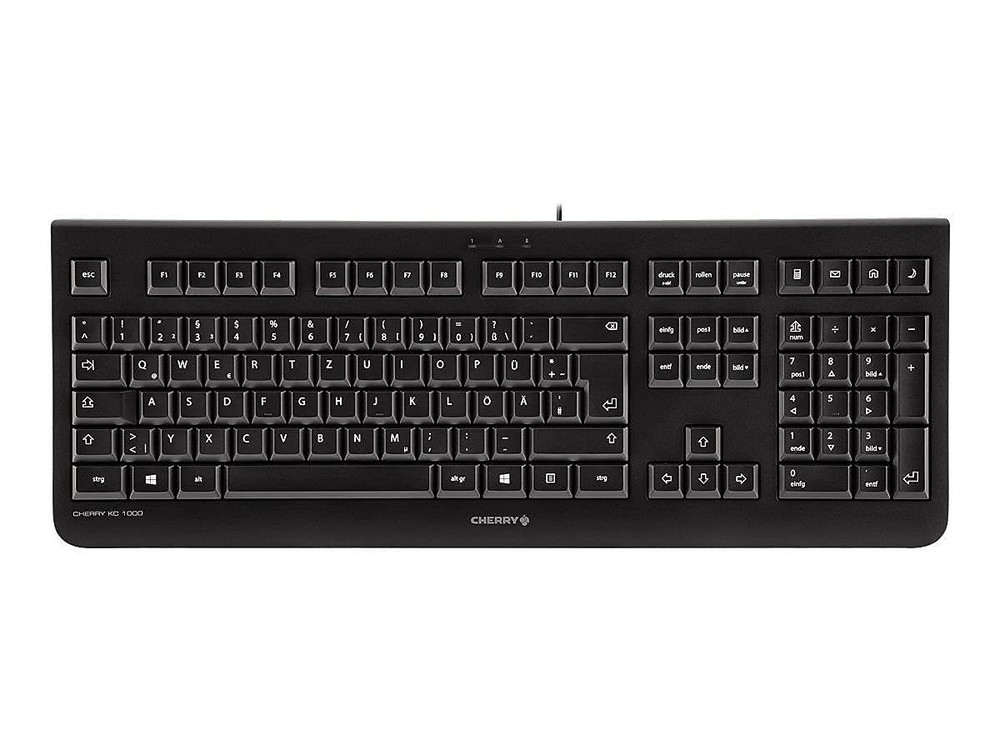 USB Wired Keyboard - Cherry KC1000 Black USB Wired Computer Keyboard