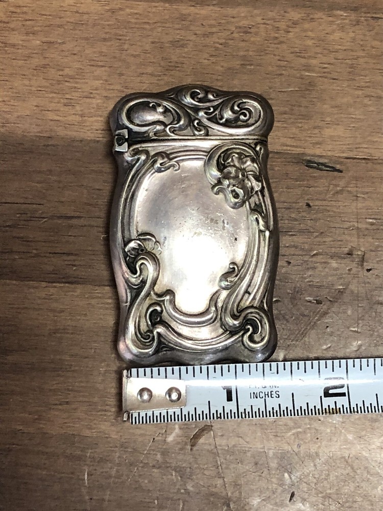 Antique Silver Match Safe Vesta Case