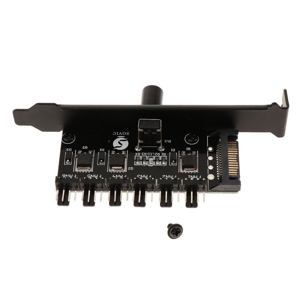 Power PCI PWM Cooling Fan Speed Temperature Controller Hub