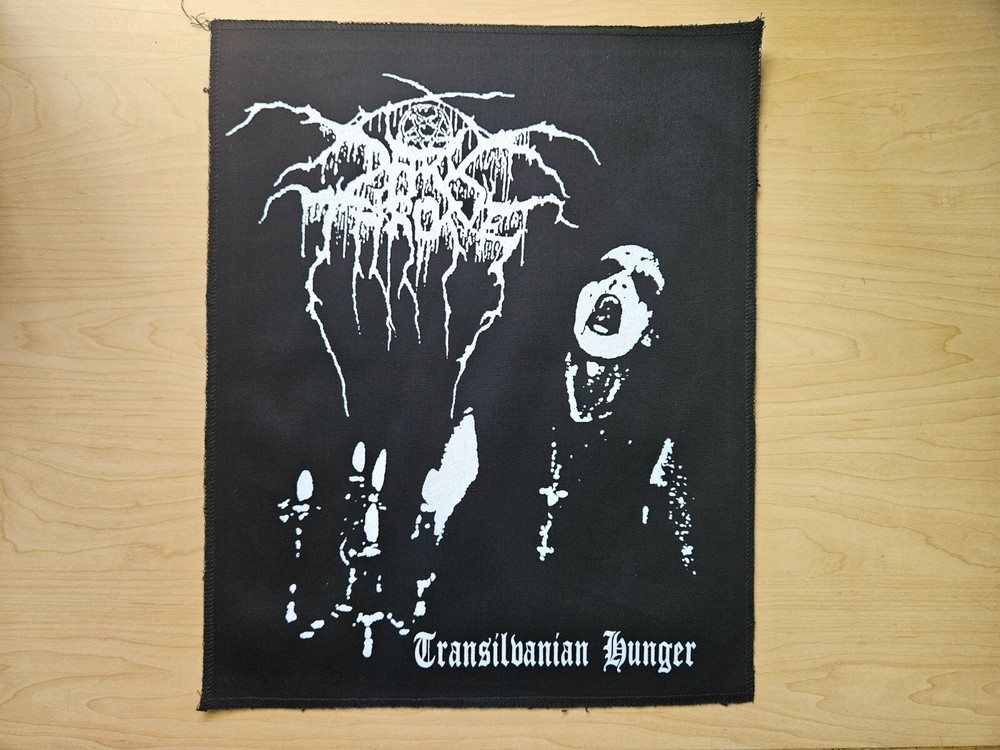 DARK THRONE, TRANSILVANIA HUNGER, CANVAS SCREEN PRINTED LARGE BACK PATCH