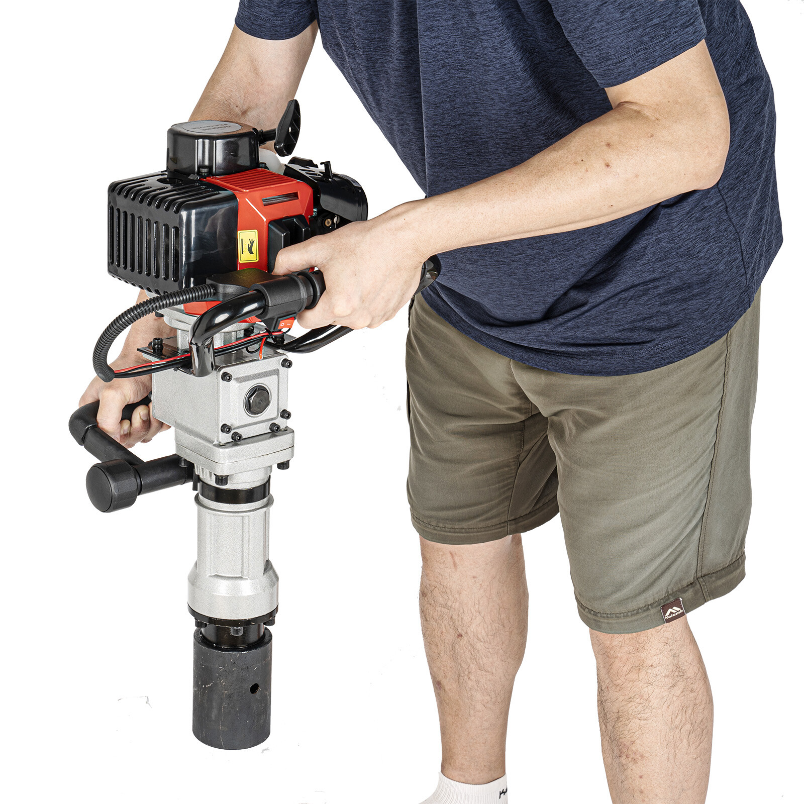 Gas Powered T-Post Driver 2-Stroke Gasoline Engine Fence Farm Push Pile Digger