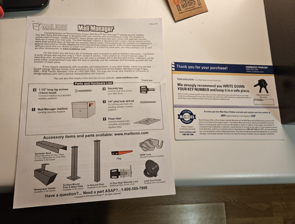 Mail Boss Mail Manager Locking Security Mailbox