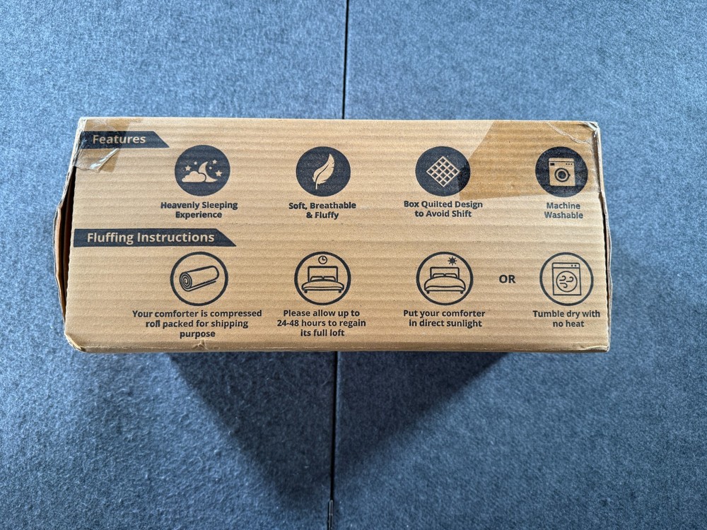 Utopia Bedding Premium Comforter Queen White Down Alternative Quilted Polyester