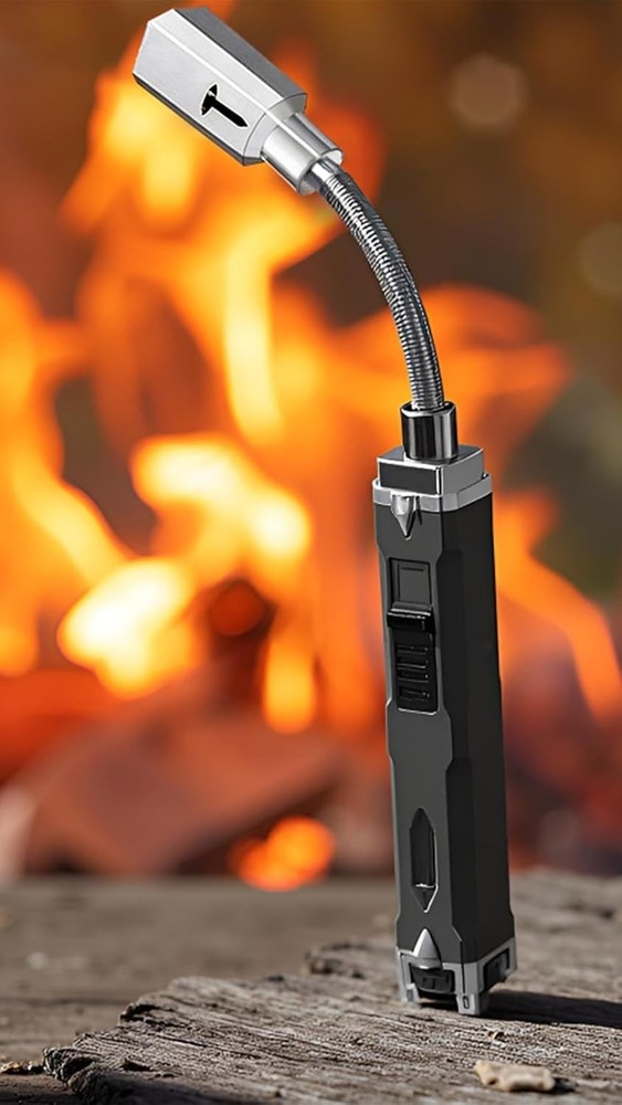 Long Grill Lighter,Refillable Butane,Windproof Flexible with Visual Fuel Wind...