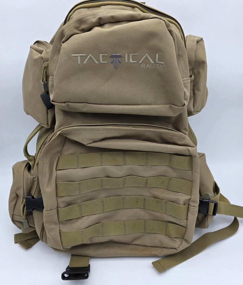 Allen Tactical Backpack Tan Hydration Compatible Adjustable Strap 20.5 in Height
