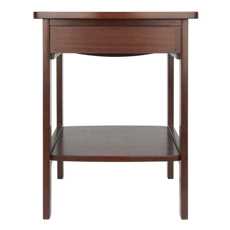 Winsome Claire Transitional Solid Wood Nightstand in Antique Walnut