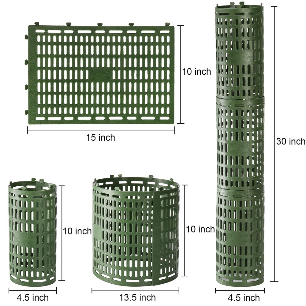 Bekith 16 Pack Tree Trunk Protector, Plant Guard Protectors with Zip Green