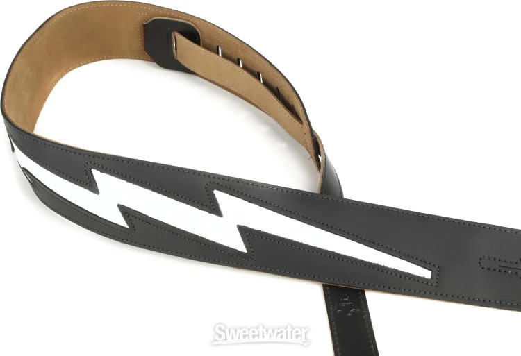 Levy's DM2 Genuine Leather Guitar Strap - Black