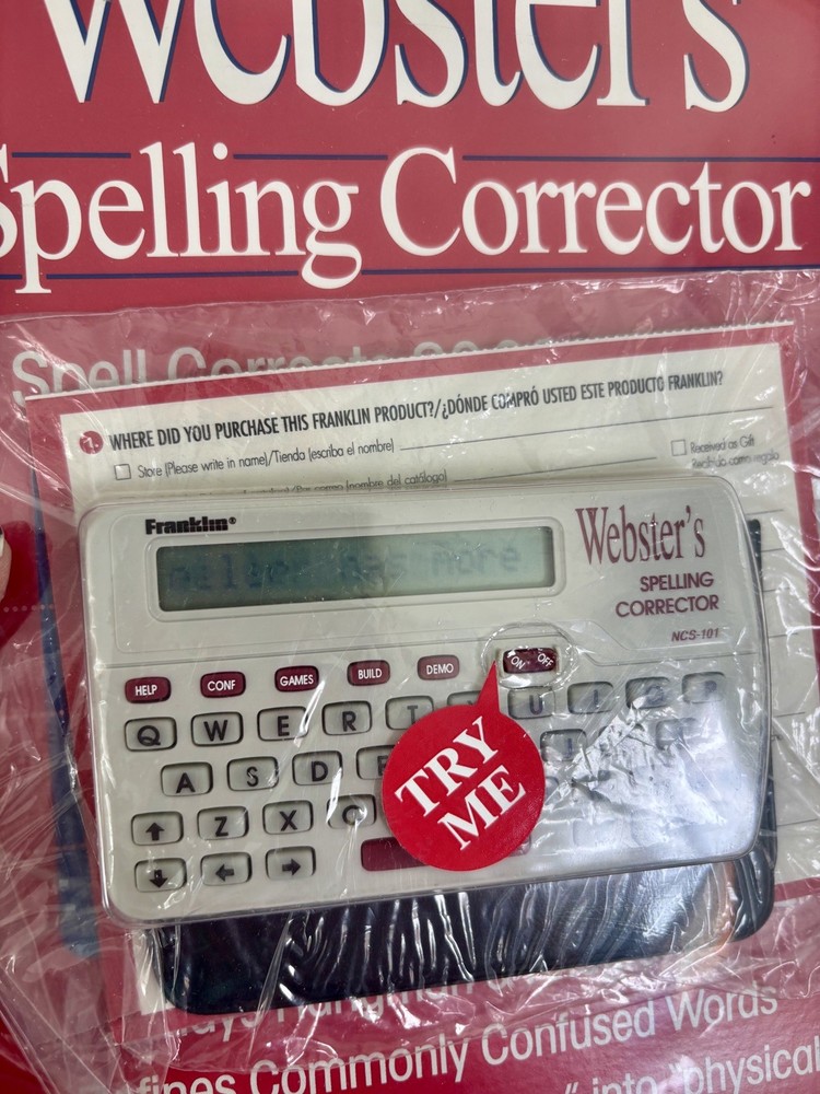 1994 Franklin Webster's Spelling Corrector Plus NCS-101 Pocket Size Compact