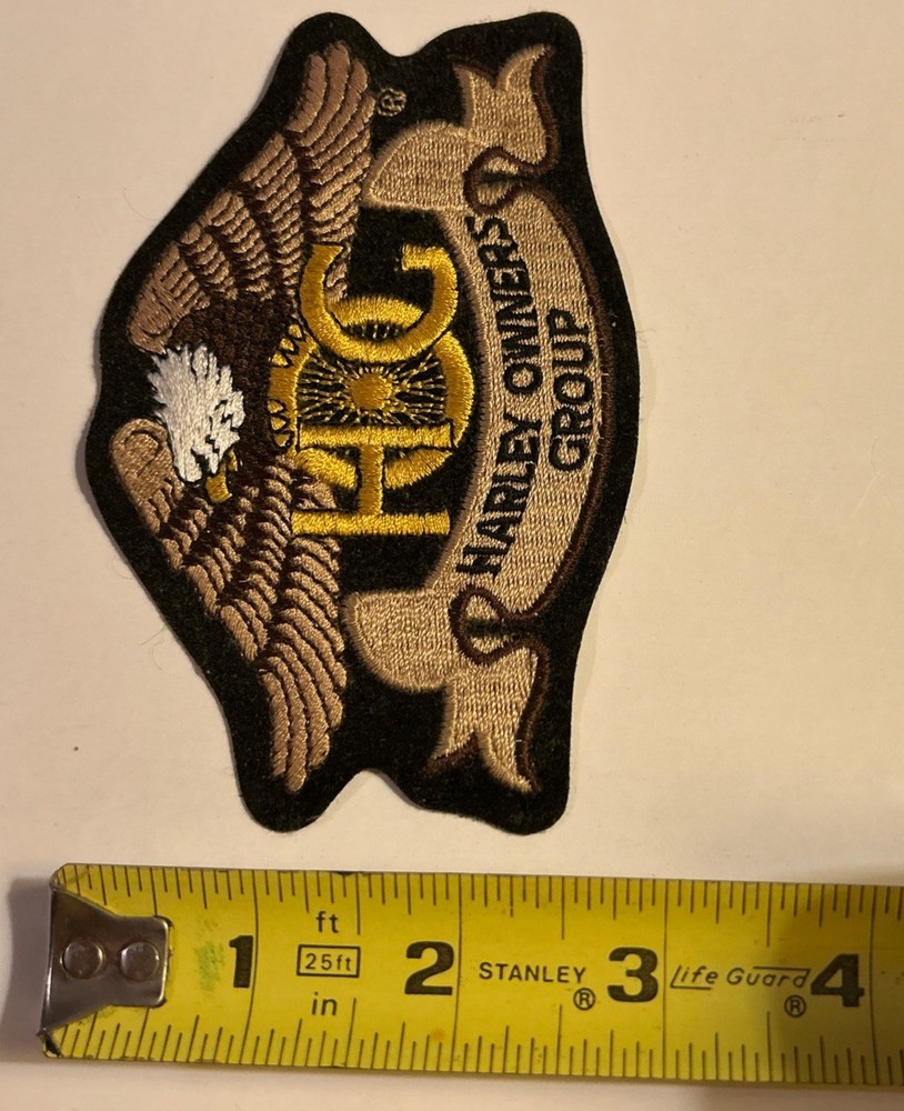 Harley Owners Group HOG Eagle Patch Embroidered Motorcycle Vest Patch Old