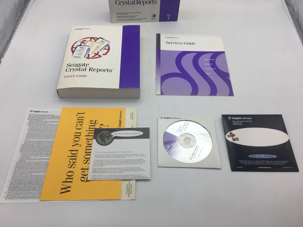 Seagate Software Crystal Reports Professional Upgrade Version 7