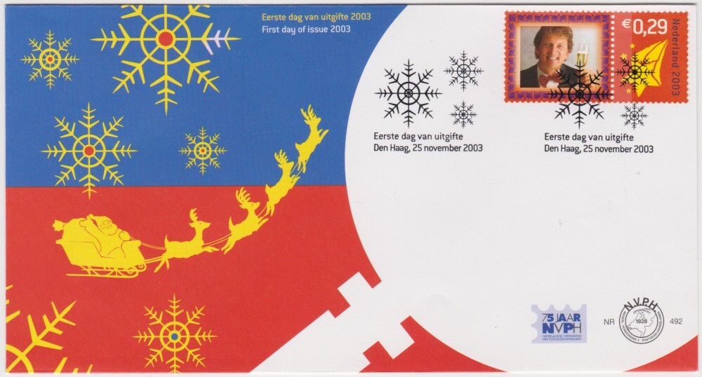 Netherlands FDC 2003, Christmas, Star, mint