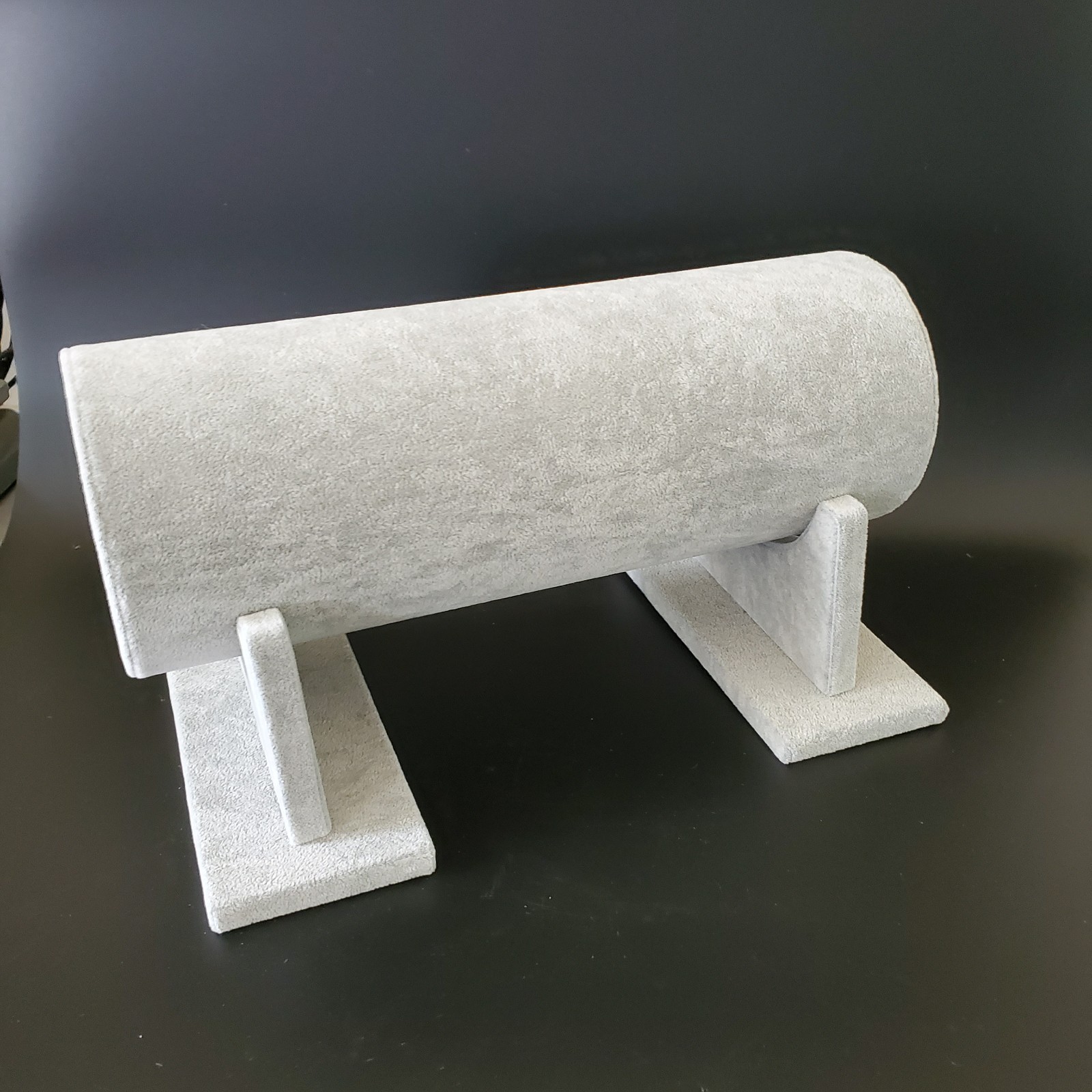 Large Soft Gray Velvet Headband Holder Display Organizer Stand