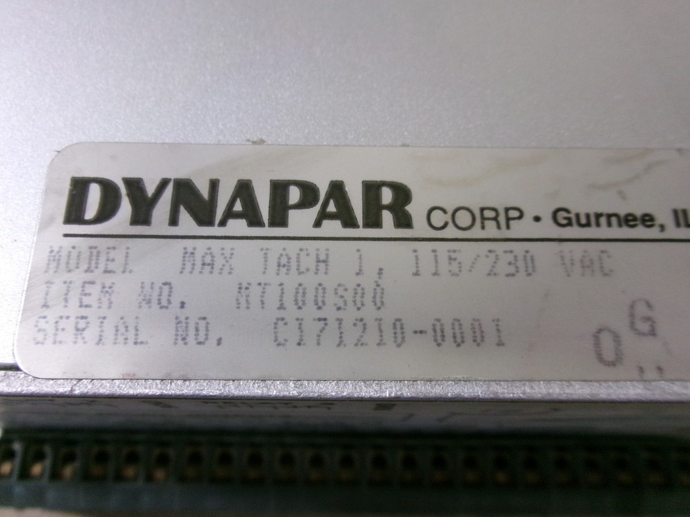 Dynapar Max Tach 1 MT100S00 Programmable Indicator AK