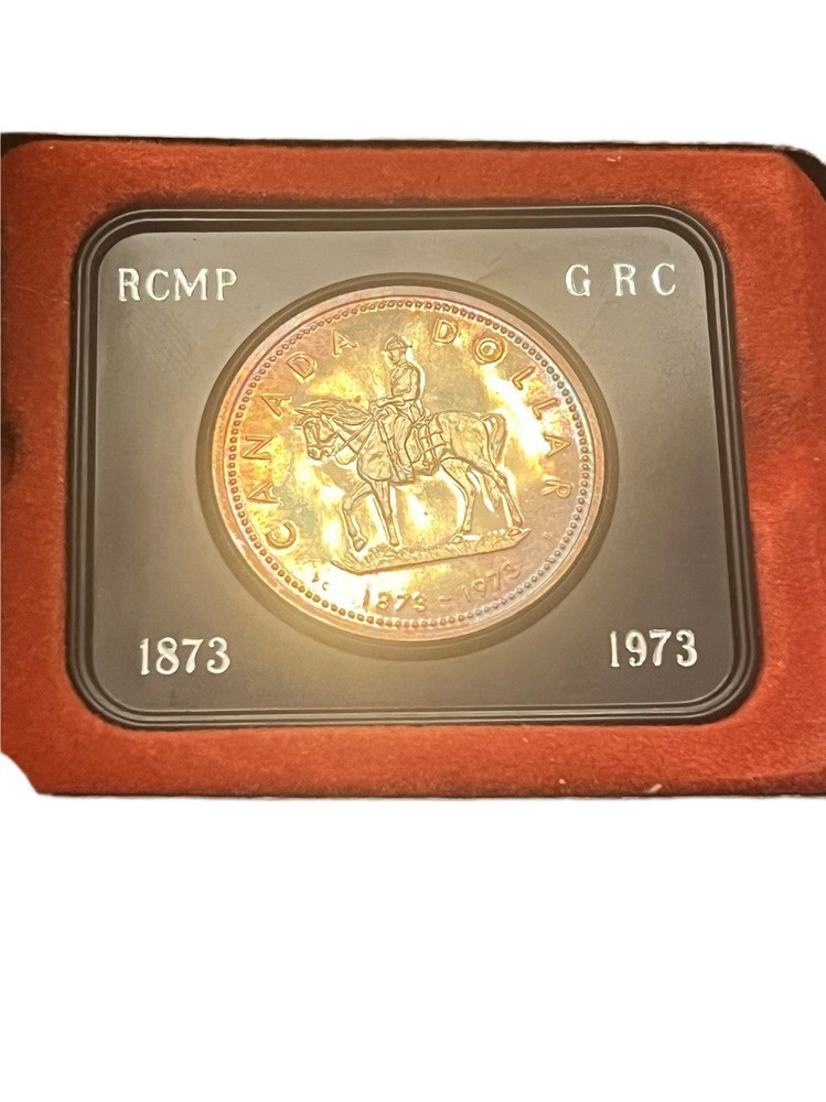 1973 Canada SILVER DOLLAR Proof Like Toned Toning