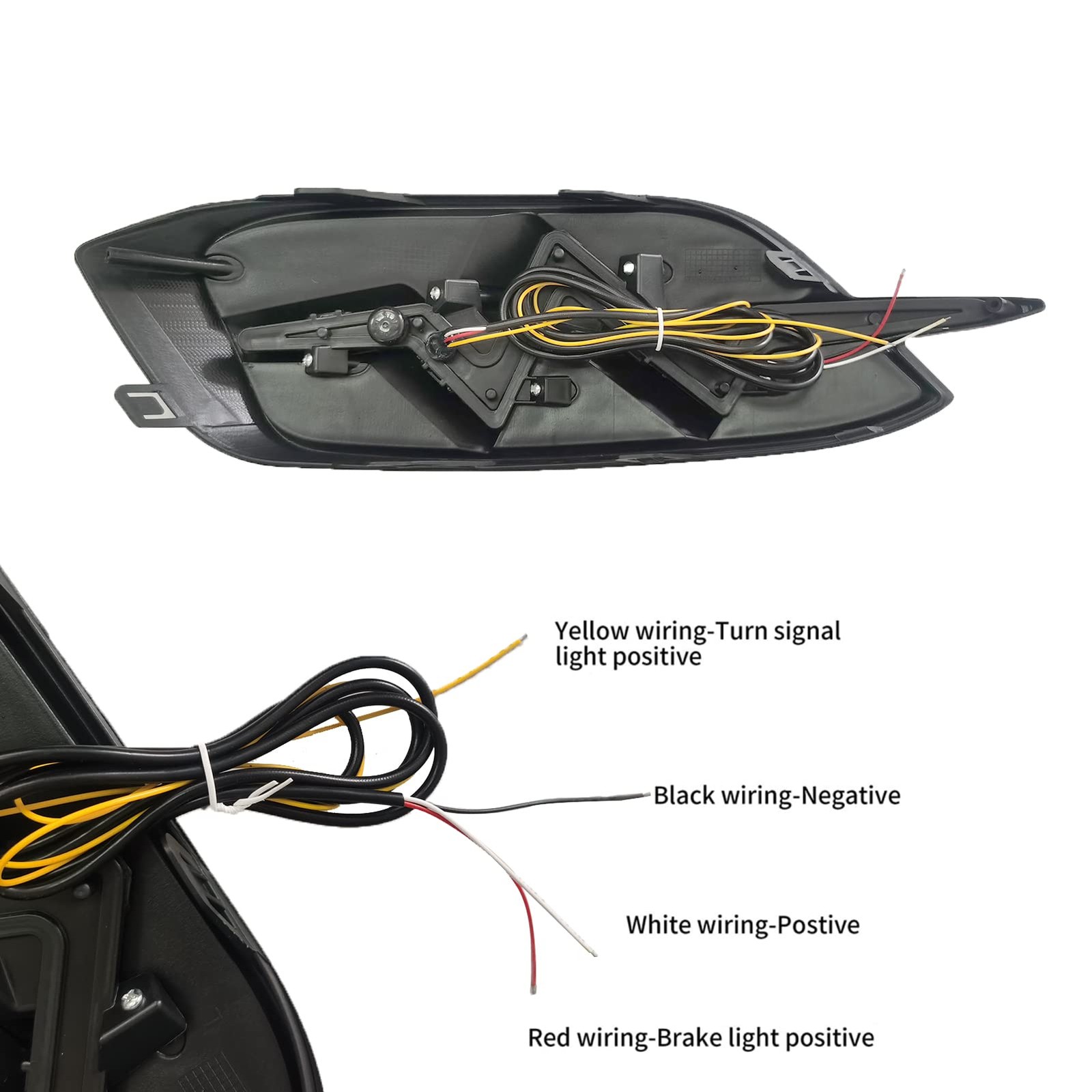 LED Rear Bumper Light 16-21 Honda Civic Sedan Red Lens