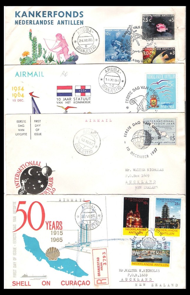 NETHERLANDS ANTILLEN VARIOUS COVERS (x4) (JF)