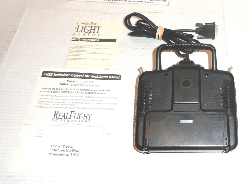 Vintage Great Planes Real Flight R/C Simulator with Futaba Controller UNTESTED