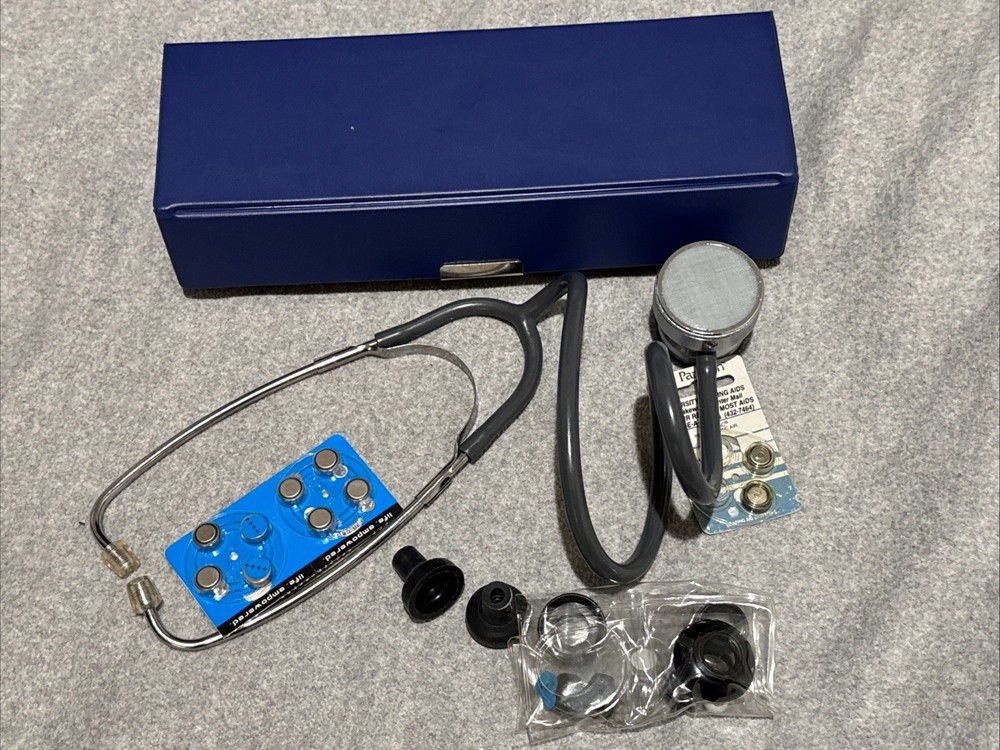 LABTRON ELECTROMAX ELECTRONIC STETHOSCOPE 04-1060 + CASE Tested & Working