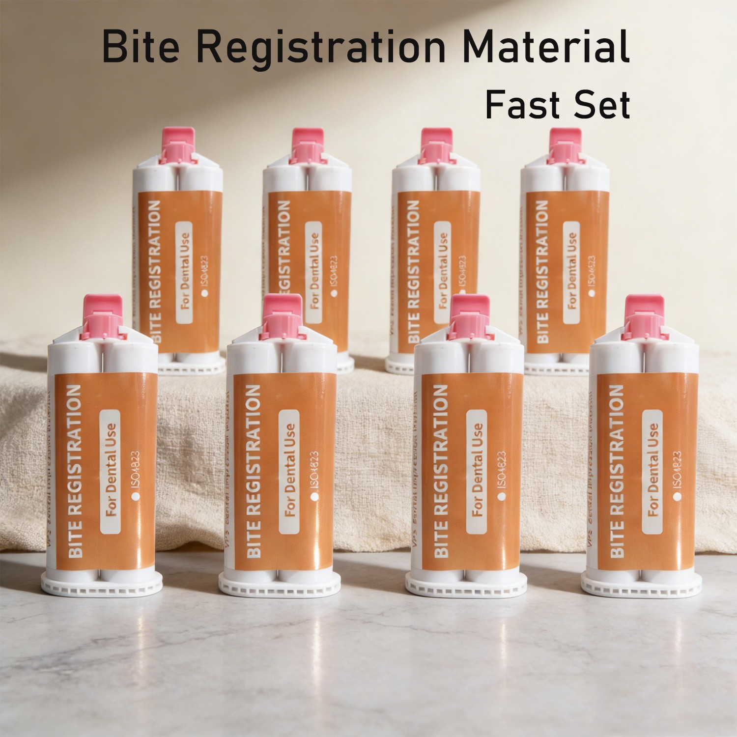 8 X 50ML Dental Bite Registration Material Fast Set Unflavored Cartridges