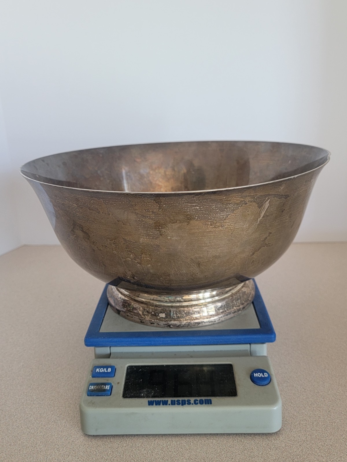 Lunt Sterling Silver 10" Bowl 968g Paul Revere Reproduction 10-R Scrap Or Repair