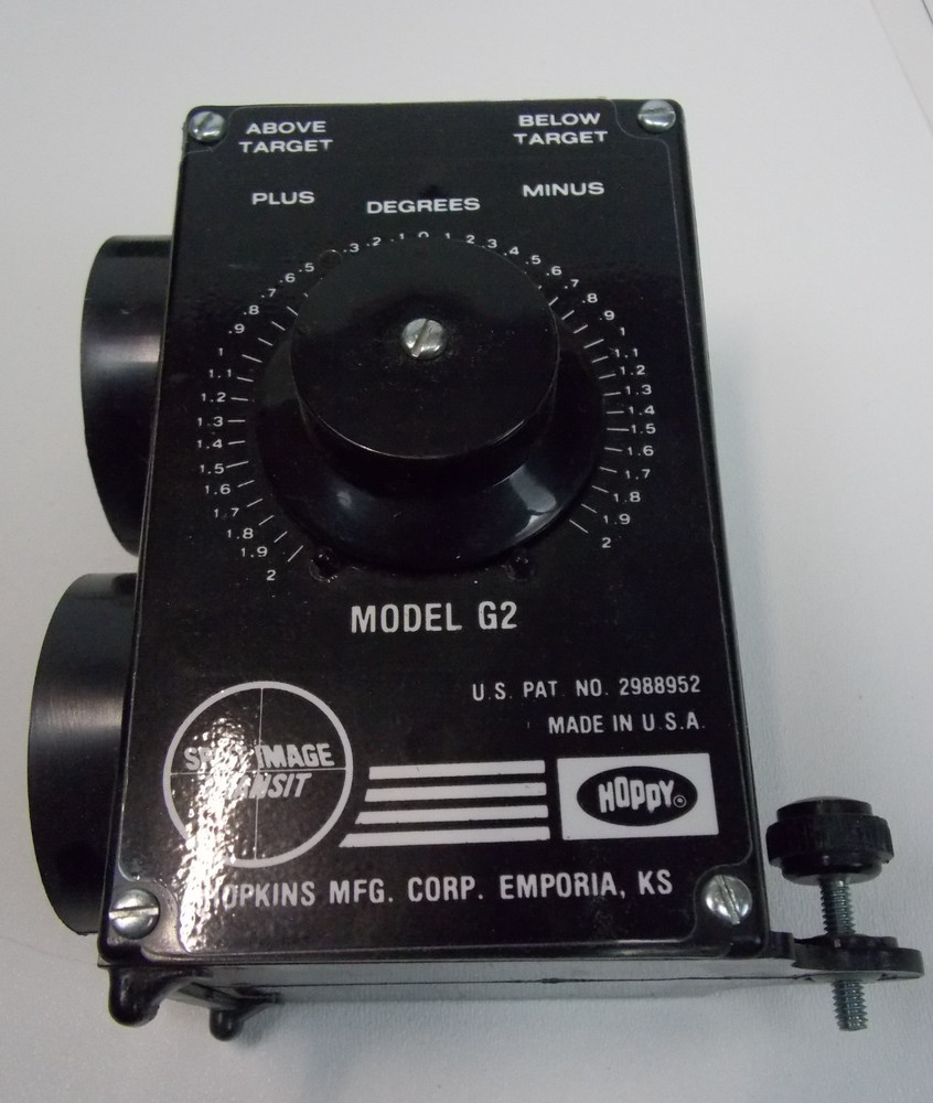 Vintage Hopkins Hoppy Split-image Transit Level Model G2 Case & Instructions