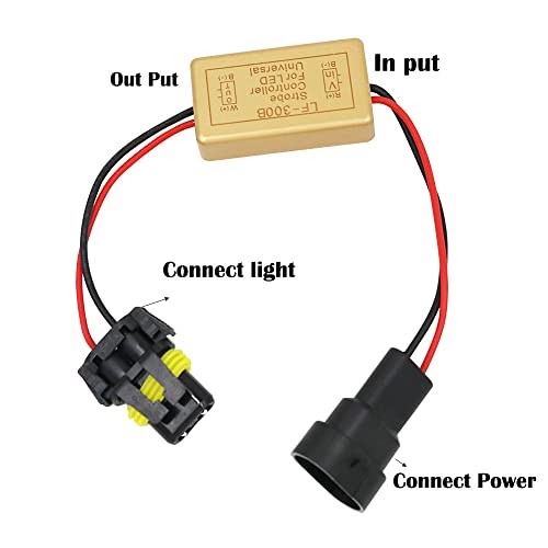 2 Pcs LF-300B Flash Strobe Controller Box Continuous Flashing Module 9005 9006