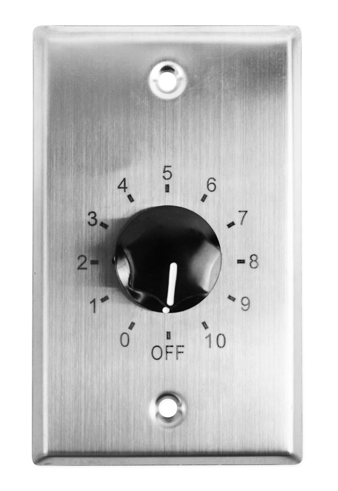 4) Rockville VOL70100 100w 70v Stainless Wall Volume Control Zone Controller