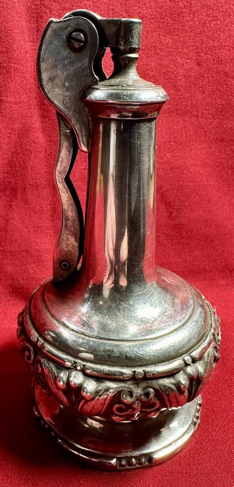 1950s Ronson Decanter Silver Plated Table Lighter 4th Version - Pat# 2.481.195