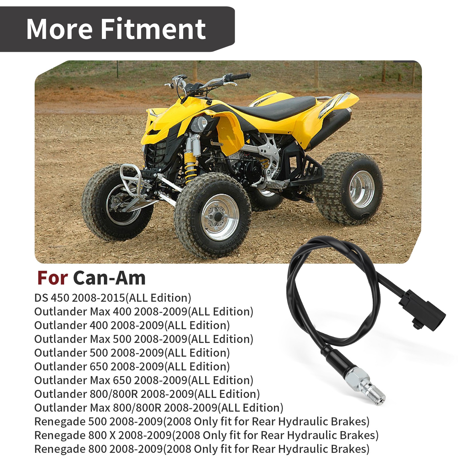 Brake Light Switch 710003837 For Can-Am Outlander 400 500 Max 400 500 2008-2009