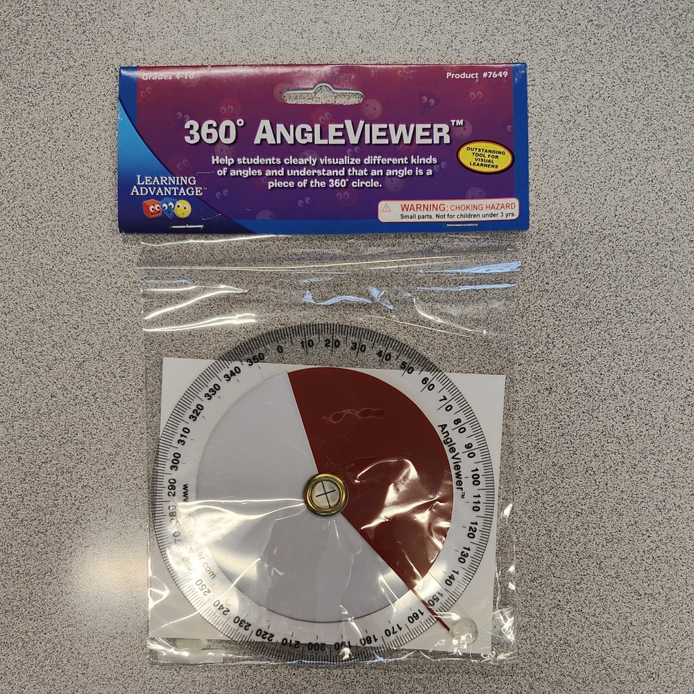 Learning Advantage 7649 360 Degree Angle Viewer Protractor