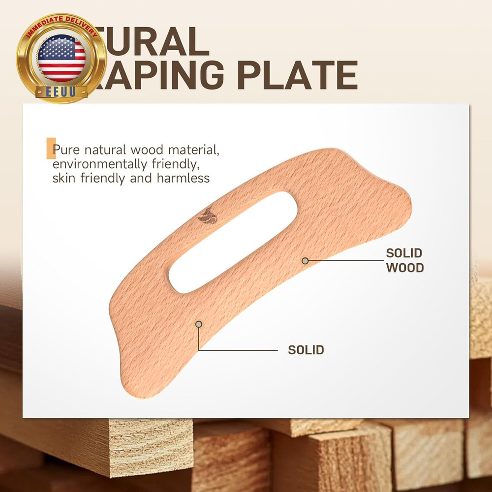 Wood Massage Tool (Gua Sha Board 2) ⭐️⭐️⭐️⭐️⭐️