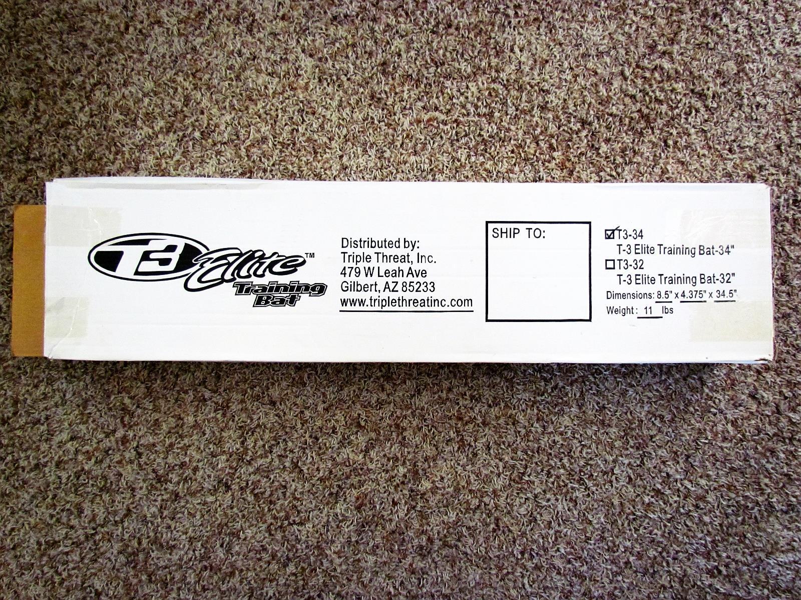 T3 Elite Training Baseball Bat 34" JumpUSA With Training DVD, Weights, & Bag NEW