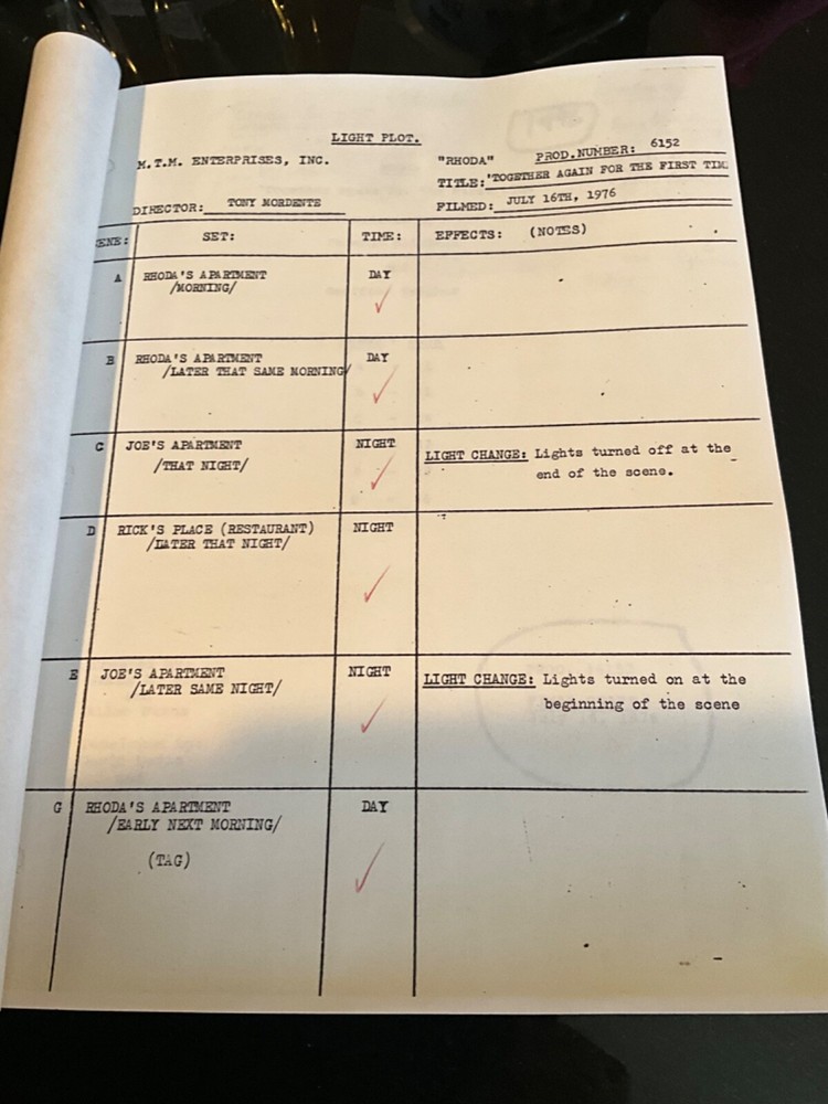 Original RHODA script + extra bonus script! VALERIE HARPER 1976