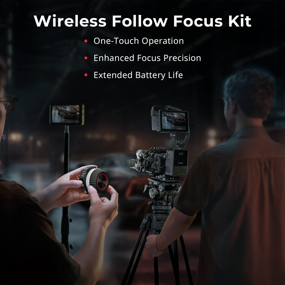 SmallRig Wireless Follow Focus Lite Kit with Handwheel Controller & Receiver Mot