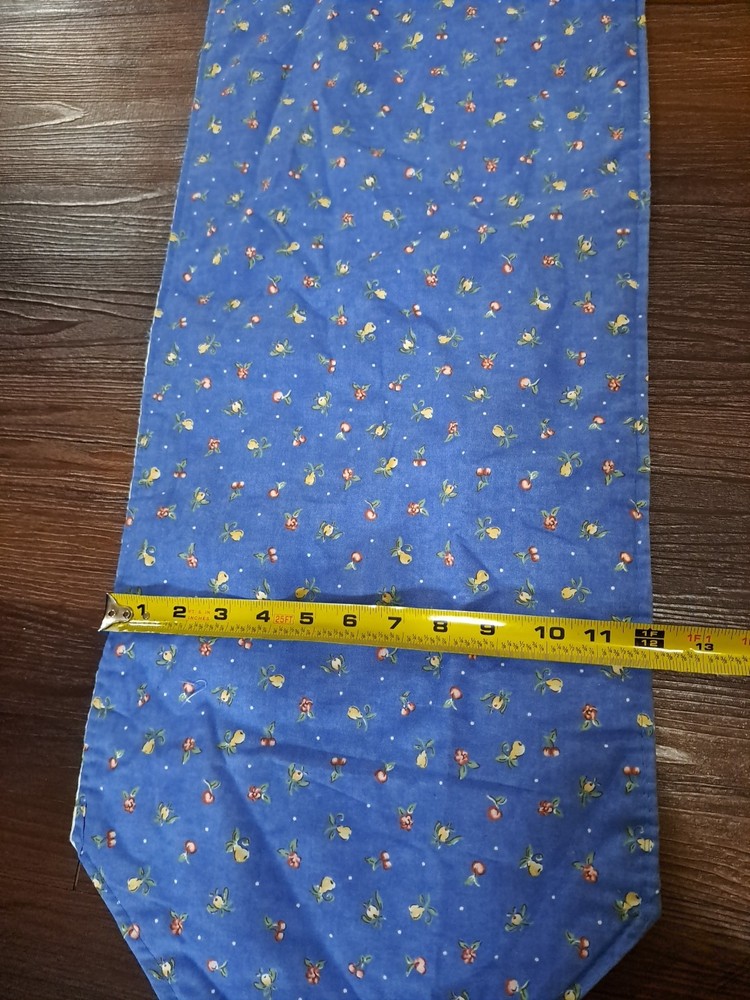 Fruit Pattern Reversible Table Runner With Tassels