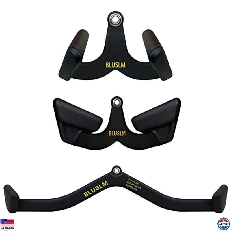 LAT Pull Down Bar for Cable Machine, T Bar V Bar Attachment for Strength