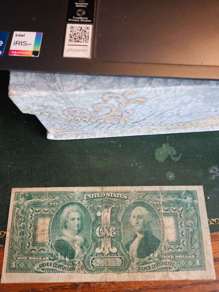 1896 $1 Educational Note Silver Certificate Large Currency
