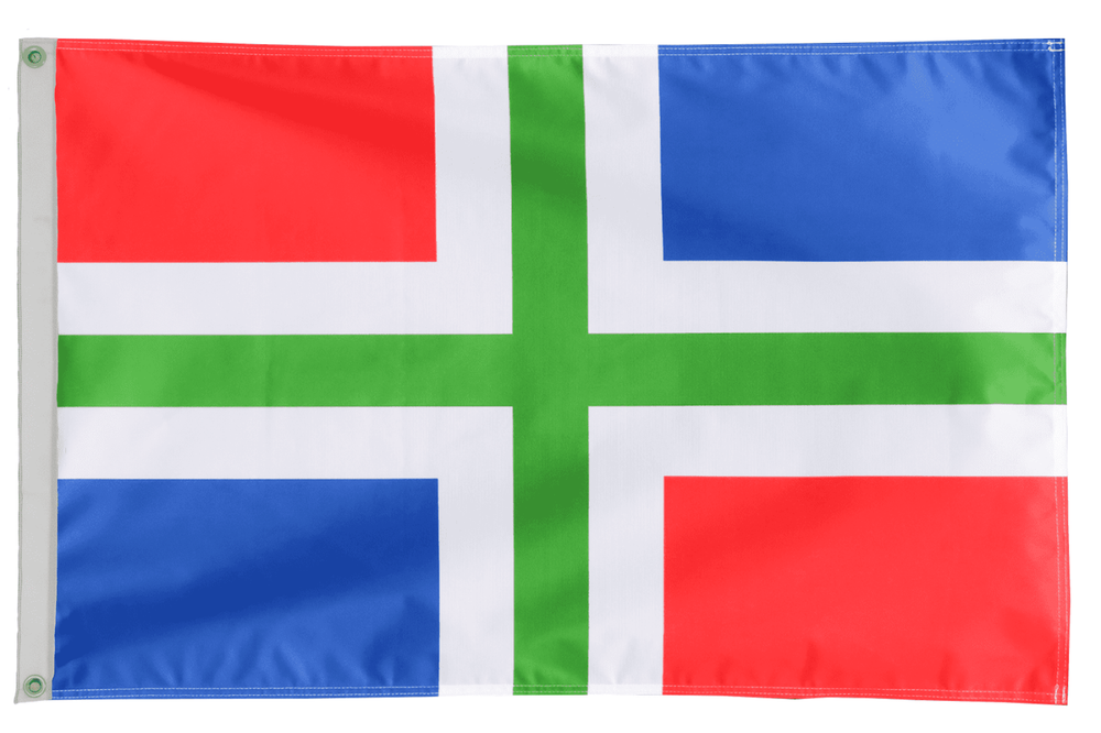 Groningen Flag with Eyelets - Handmade in the UK