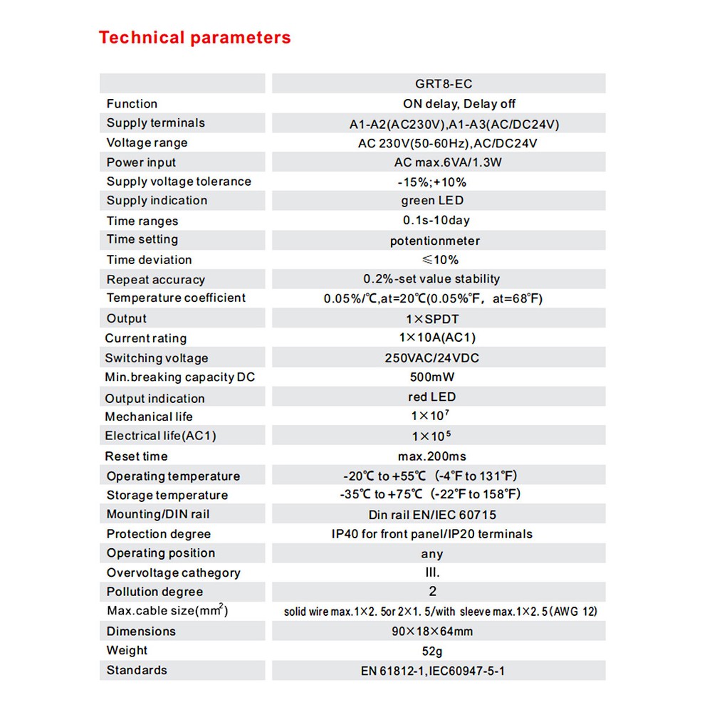 GEYA Off Delay & On Delay Time Delay Relay Timer Cycler Switch DC24V AC230V NEW