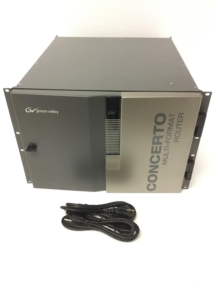 NEW GRASS VALLEY Concerto Multi-Format Router W/2XCrs2001 Fast Controller,WORKNG